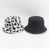 Cow Double-Sided Black and White Cow Panda Zebra Pattern Bucket Hat Women's Summer Double-Sided Hat