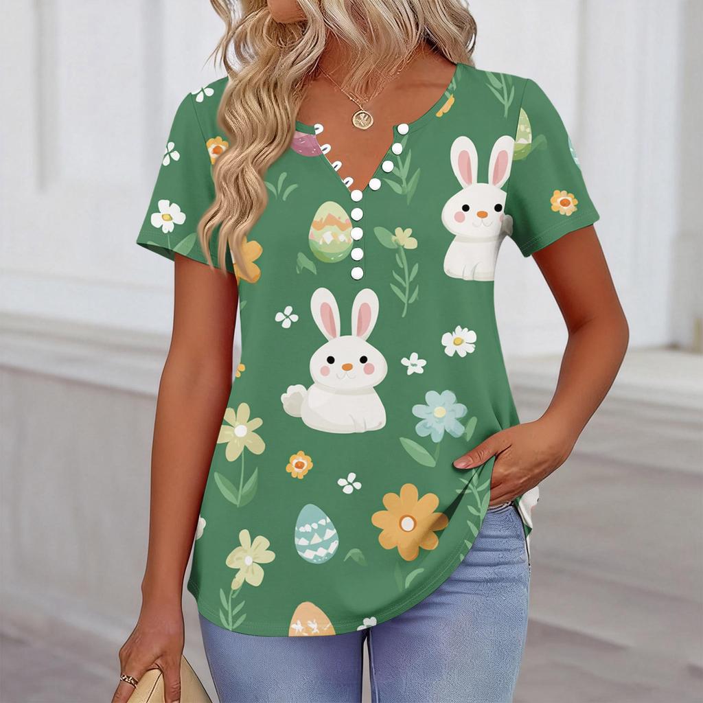 Womens Spring Tops Short Sleeve Printed Tee Summer Shirts for Women Casual Womens Summer Tops Dressy Casual for Daily Wear