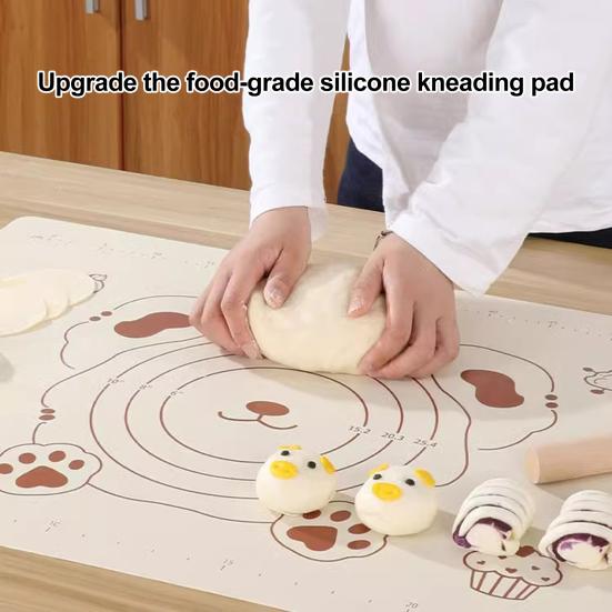 Yousheng Silicone Pad Baking Mat Sheet Kneading Dough Mat with Measurement Kitchen Rolling Mat Cookies Pizza Fondant Making Mat