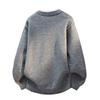 Men's Loose Casual Red Knit Henley Sweater - Autumn/Winter Trend