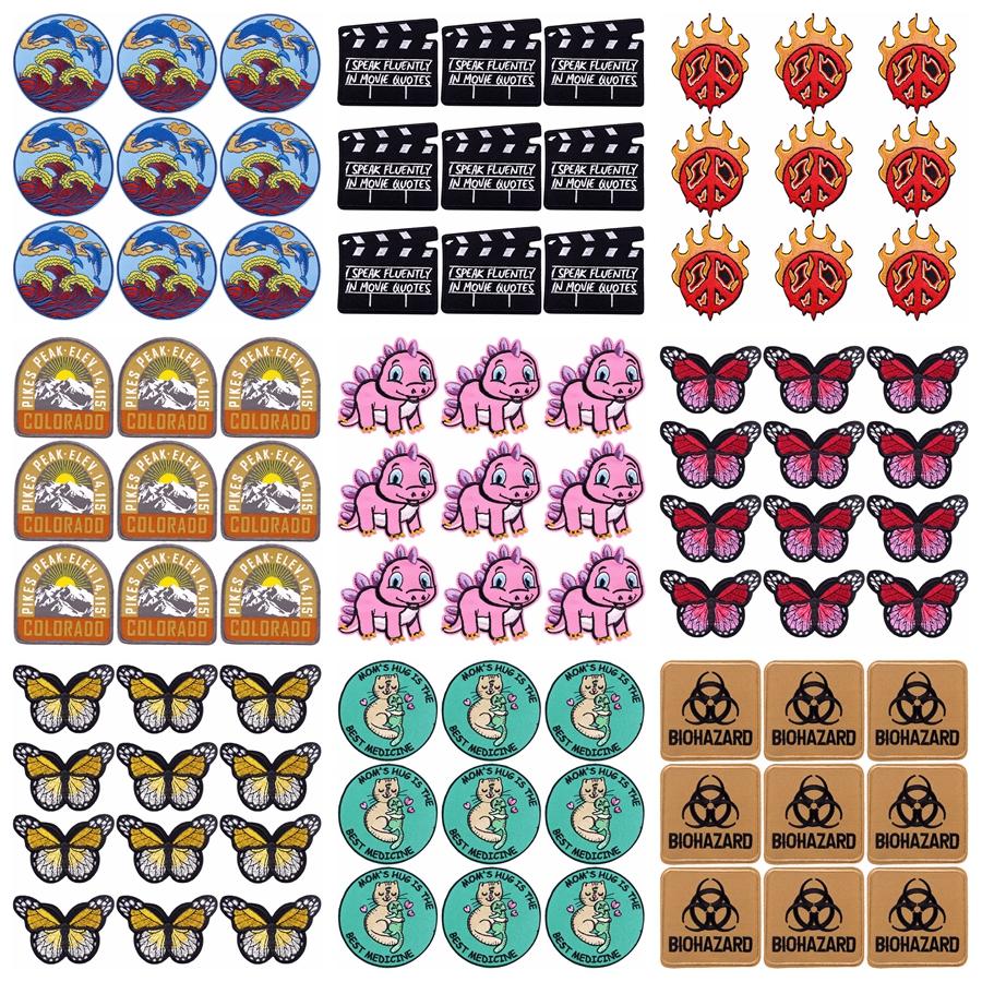 

10 шт./лот, оптовая продажа, вышивка, железные нашивки для одежды, нашивки для одежды, куртки, декор, аппликация, принадлежности для шитья