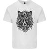 Mandala Tribal Wolf Tattoo Kids T-Shirt Childrens
