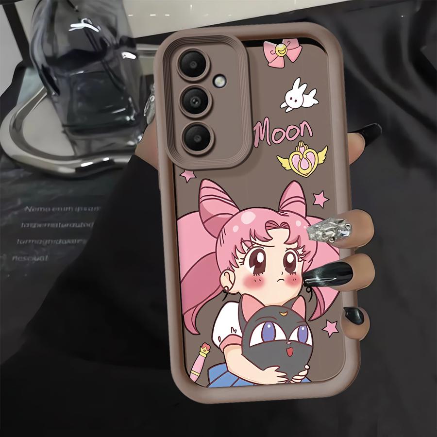 Cartoon S-Sailors Moon Phone Cover Case for Samsung Galaxy A56 A73 A22 A21s A25 A26 A35 A52 A54 A24 A32 A55 A36