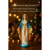 Immaculate Mary Figurine | Christmas Prayer Statue, Marble-Look Decorative Showpiece