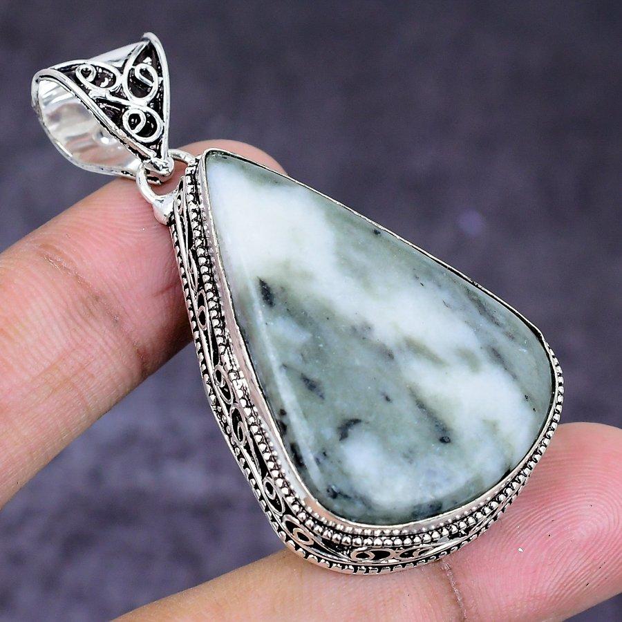 Natural Kammererite Gemstone 925 Sterling Silver Jewelry Pendant 2.17" ETC-14639