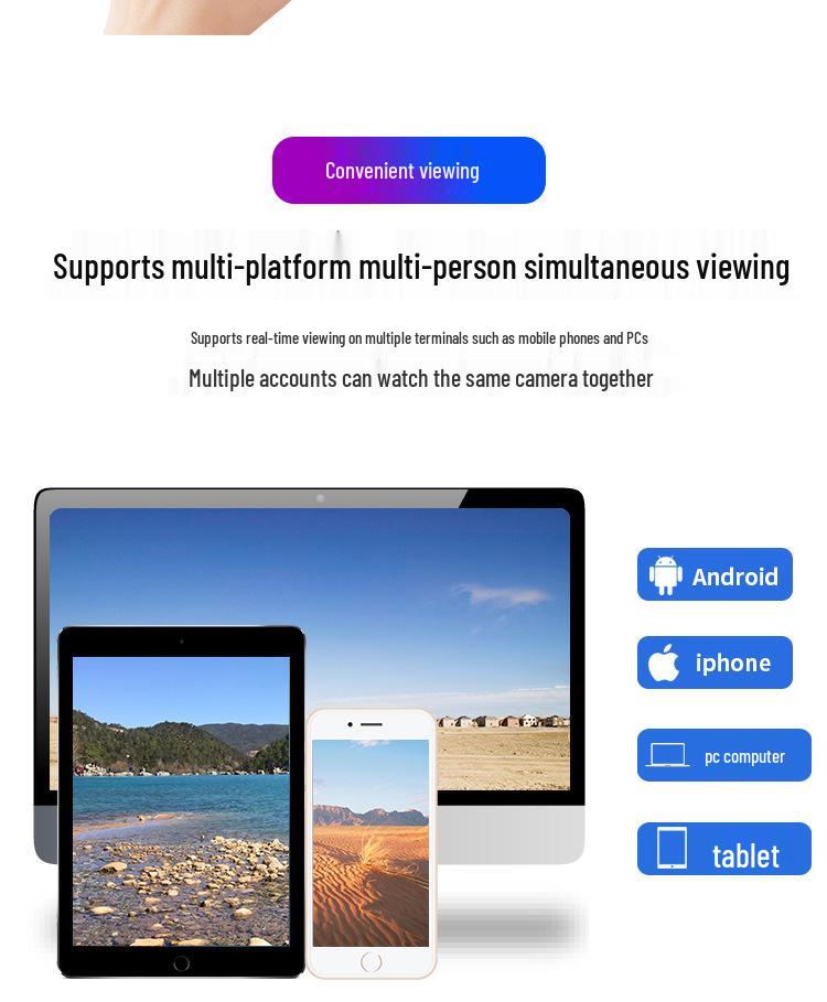 HD Smart Wireless Waterproof Dual-Lens Outdoor Network Camera