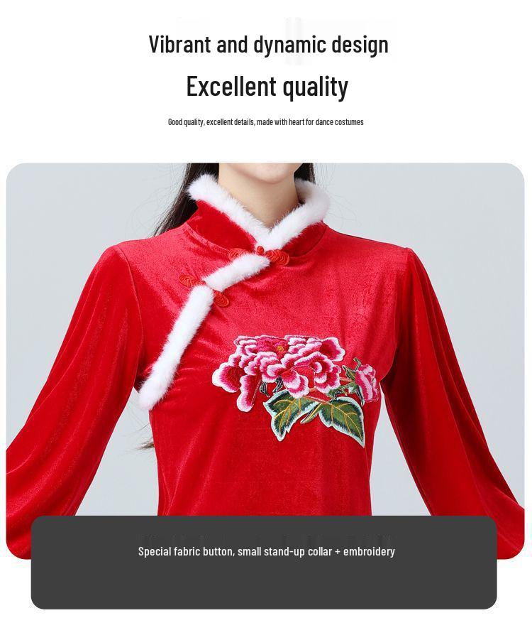 T5J Autumn/Winter Velvet Dancewear: Warm, Slimming Performance Costume