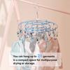 Clothes Drying Rack,Stainless Steel Laundry Drip Hanger ClipsHeavy Duty Round Swivel Windproof Hook Underwear Hanger  Drying Towel Bras Sock Lingerie