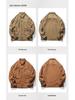 Men's Autumn Loose Fit Cotton Workwear Jacket - Trendy, Multi-Pocket, Plus Size, Casual Lapel Top