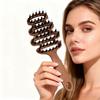 1pcs Hollow Boar Bristle Hair Care Comb Detangling Hair Brush Women Scalp Massage Brush Curly Hairbrush Salon Hair Styling Tools