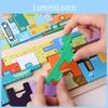 Transportation Animal Kids Puzzle Board For Shape Matching Early Education Play