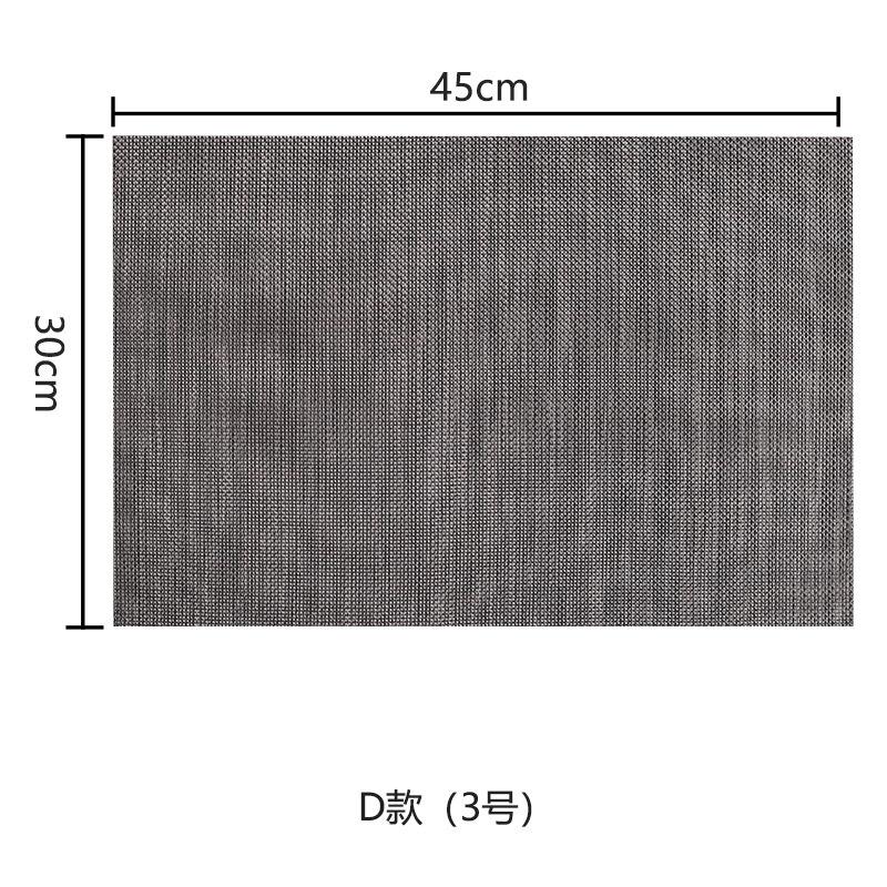 45cmx30cm Environmentally Friendly PVC Placemat Resistant Modern Placemats Insulation Mat Table Mat Western Placemat