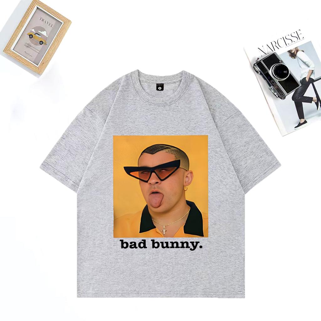 Bad Bunny Street Hip Hop 2025 T-shirt Men Women ' S Funny Vintage T-shirts Cotton Fashion Summer Tops Cool Unisexc Tee Shirt
