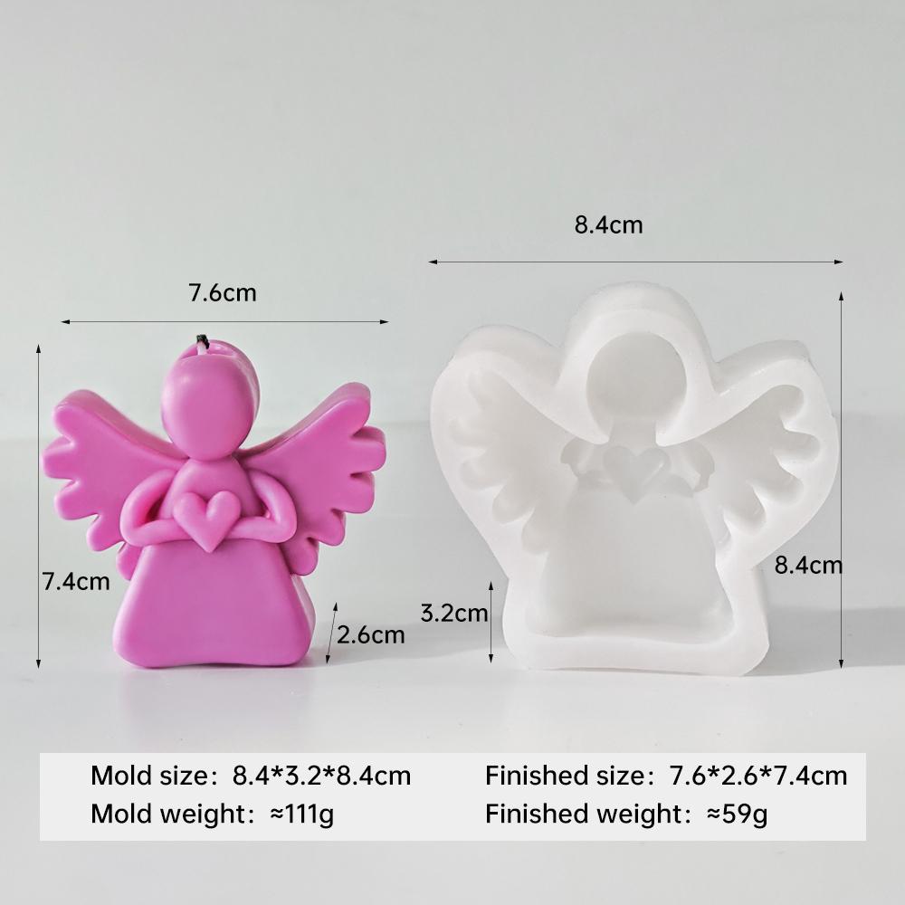 Cupid Little Angel Silicone Candle Mold DIY Gifts Aroma Candle Plaster Graduation Boy Girl Molds Soap Candle Making Supplies