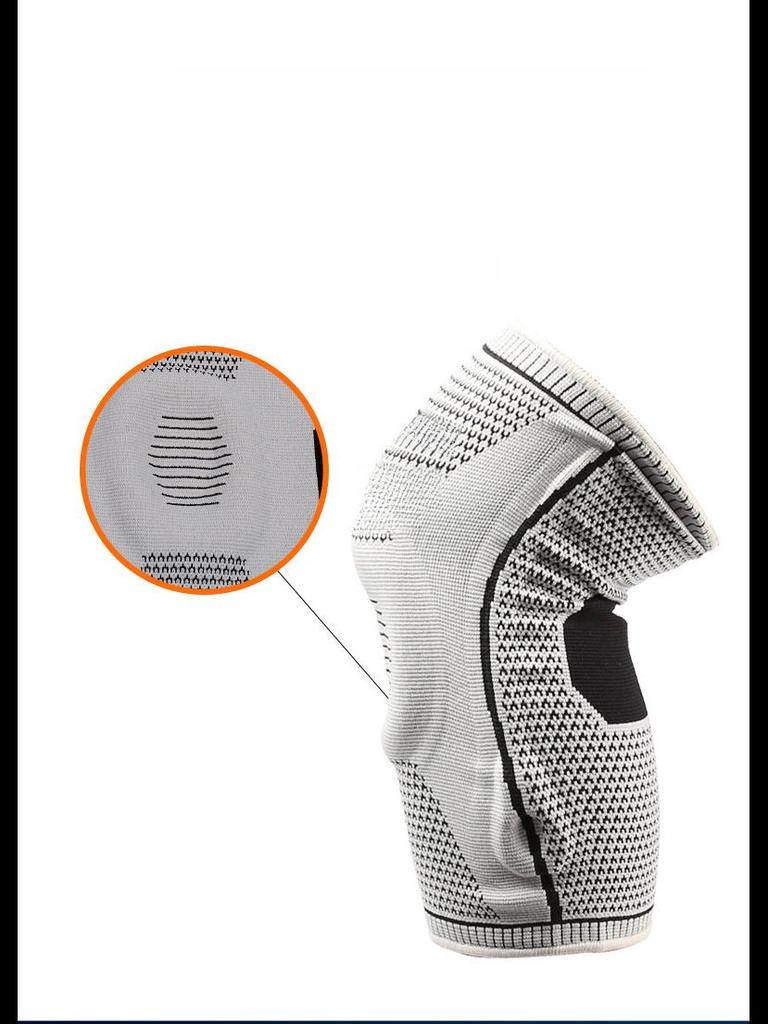 Men's Sports Nylon Silicone Knee Pad for Summer Fitness & Basketball