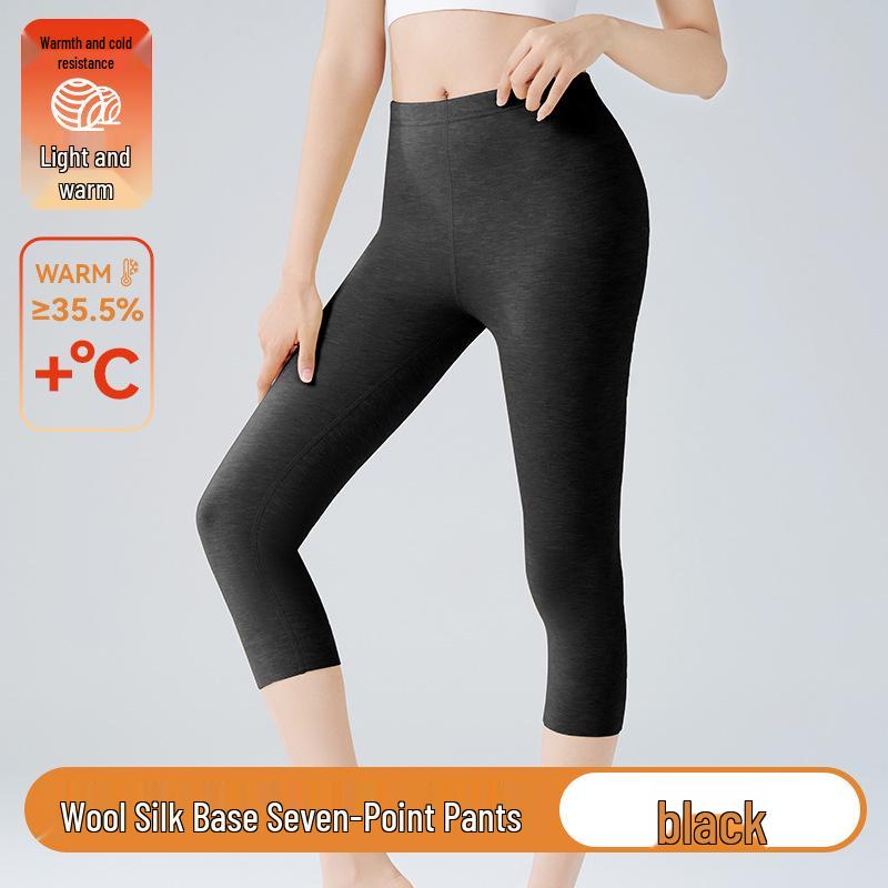 Pantaloni Termici da Donna con Fodera in Lana e Seta per l'Inverno