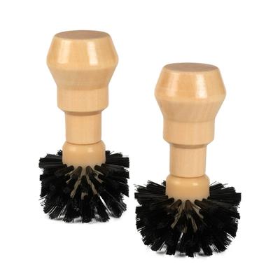 Heavy Duty Espresso Machine Brush With Stiff Nylon Fibers and Ergonomic Beechwood Handle Kitchen Tool