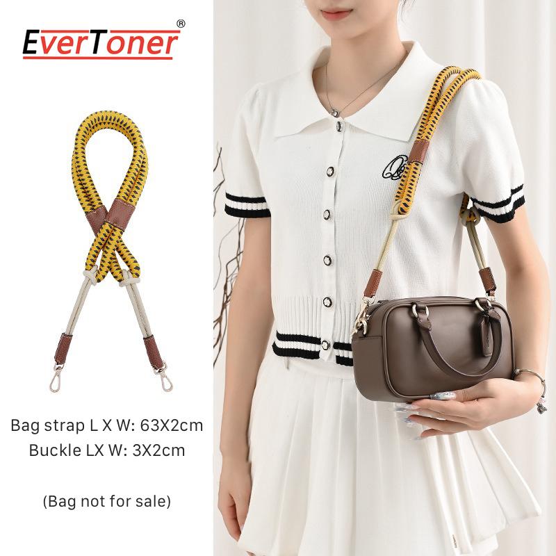 

EverToner Modified Woven Bag Strap For Co-ch Satchel 19 Bag Strap Shoulder Strap Replacement Shoulder Accessories жовтий