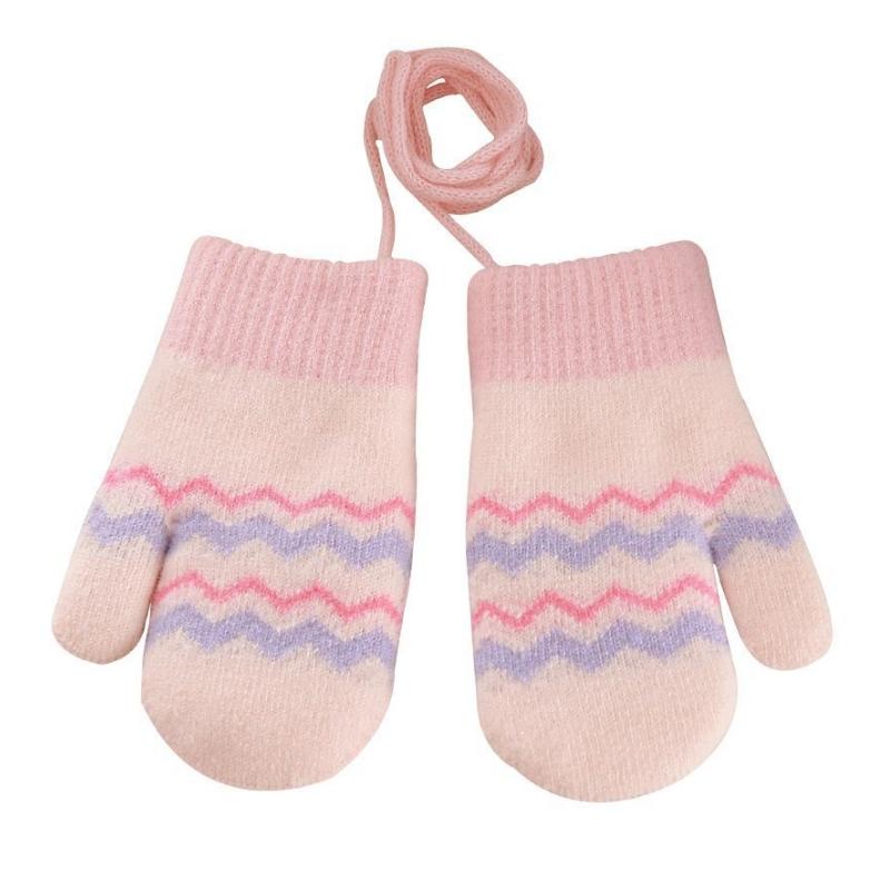 Korean Sweet Heart Children Kids Warm Gloves Winter Windproof Thicken Boys Girls Kids Cycling Mittens Cute Fashion Baby Gloves
