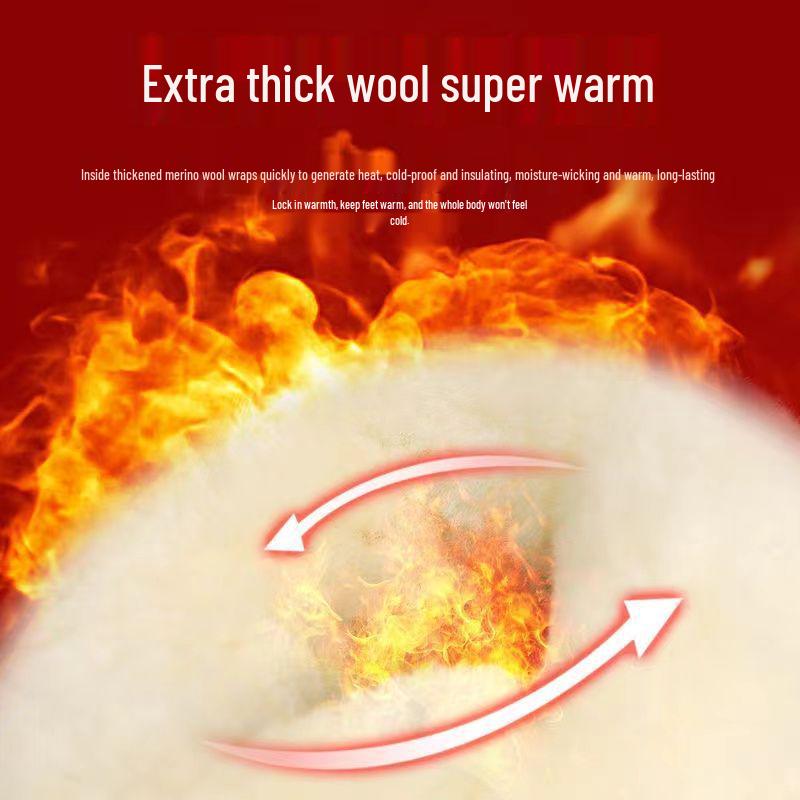 Men's Extra Thick Warm Wool Winter Boots - Waterproof Snow Cotton Footwear