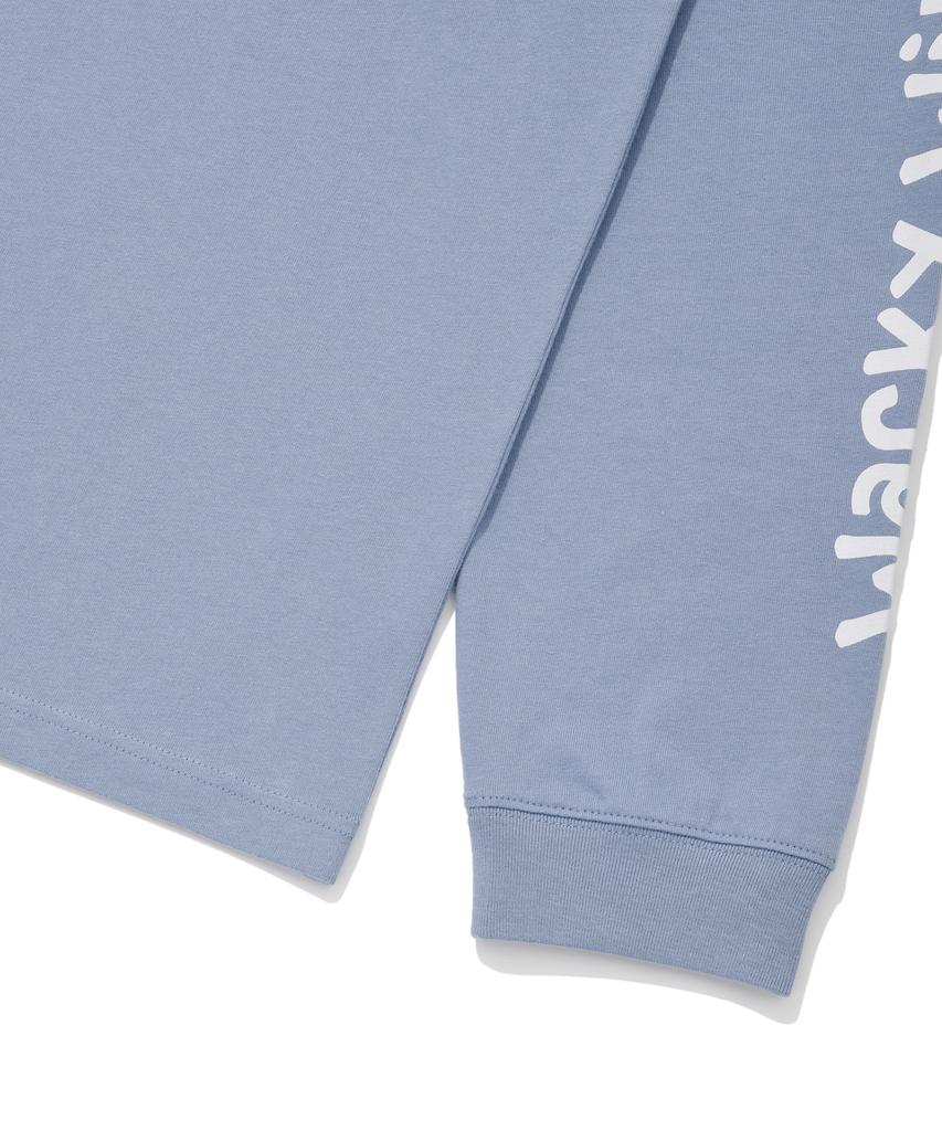 WACKY WILLY Kiki Arm Graphic Long Sleeve Light Blue