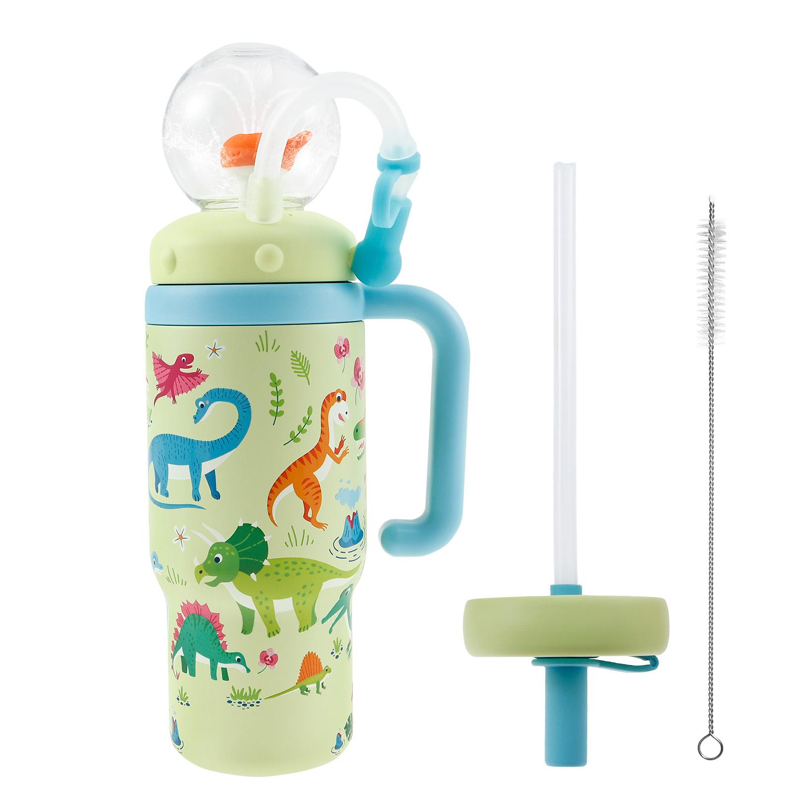 Stainless Steel Whale Fountain Tumbler Leakproof Drinking Cup Cute Insulated Whale Fountain Cups for Child Drinking Drinking Cup