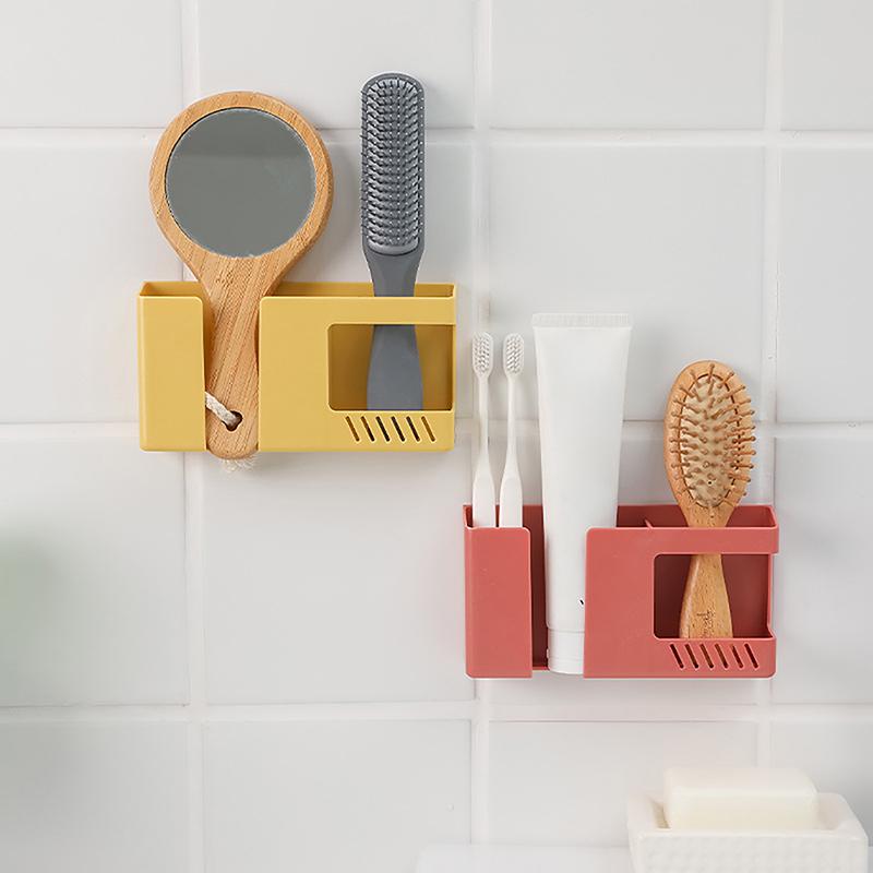 Wall-Mounted Mobile Phone Remote Control Storage Box Multifunctional Punch-Free Storage Rack Wall Hanging Storage Holder