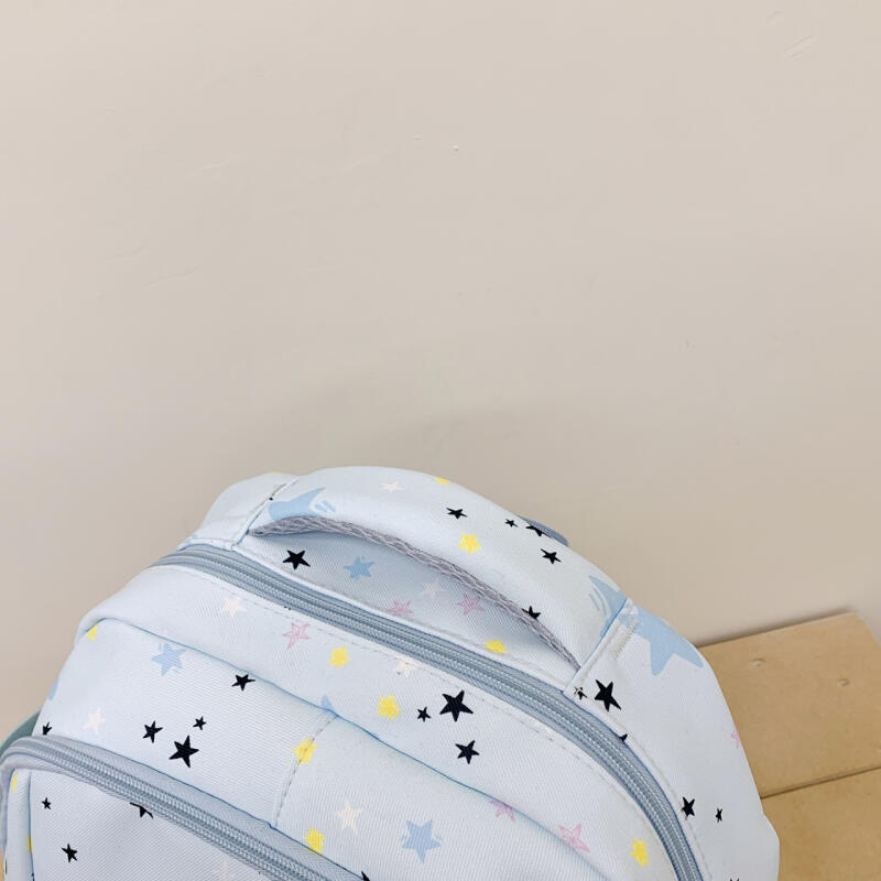 Cute Star-Print Nylon Backpack – Stylish & Lightweight School Bag for Girls, Teens, and Women