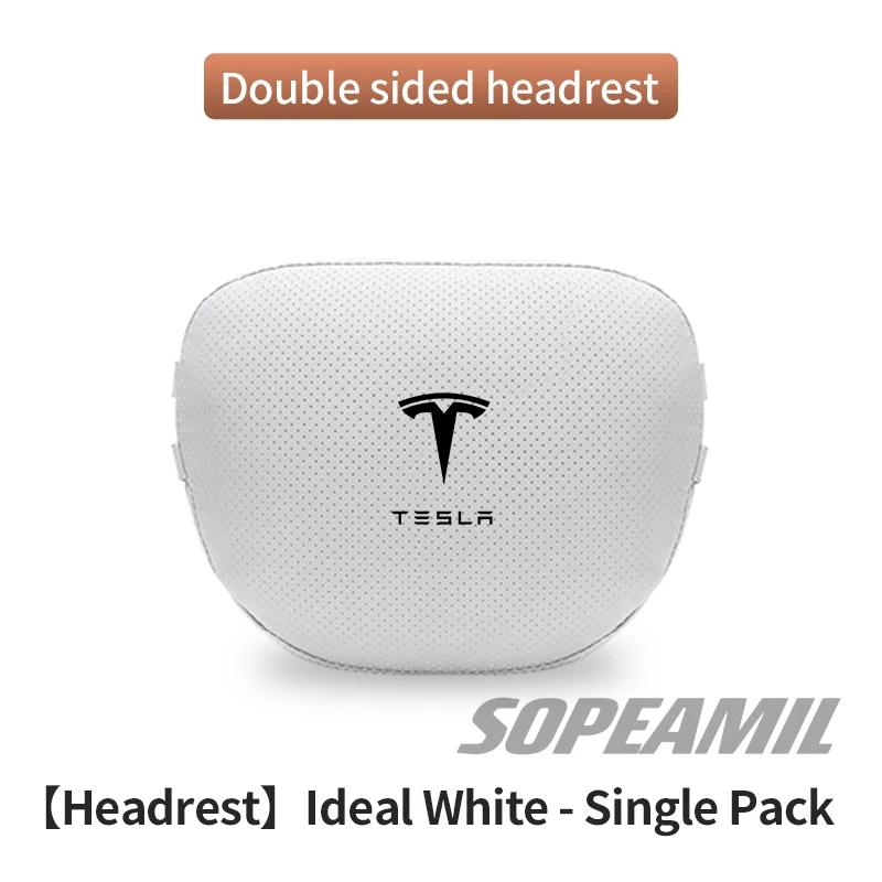 

Car Double-Sided Suede Leather Headrest Neck Support Pillow Seat Waist Cushion Tesla Cybertruck Model 3 Model Y Model S Model X