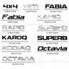 JBIW9 Car 3D Metal Decor Sticker For Skoda Octavia Fabia Rapid 4x4 Kodiaq Superb Letter Logo Rear Trunk Fender Accessories
