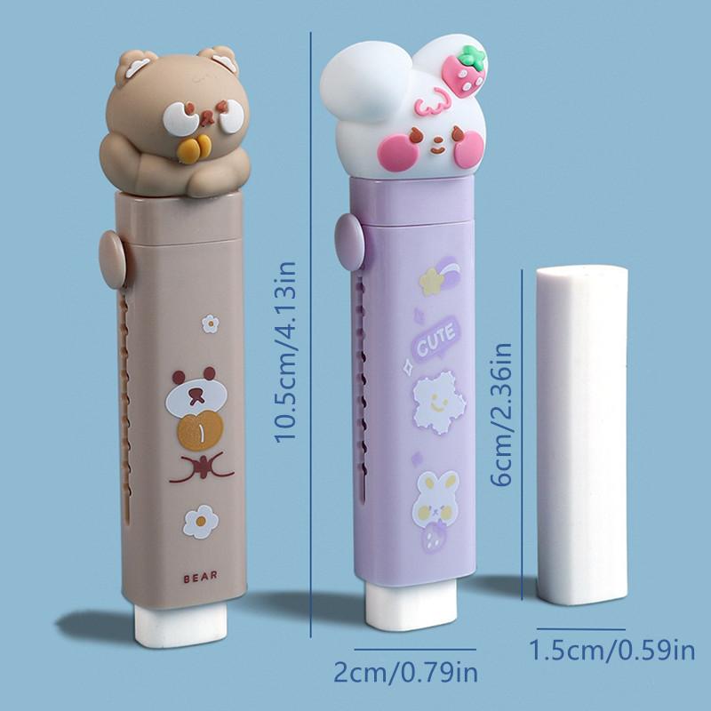 Creative Push-pull Eraser for Children's Stationery Retractable Student Pencil Eraser Art Eraser Children's Learning Supplies