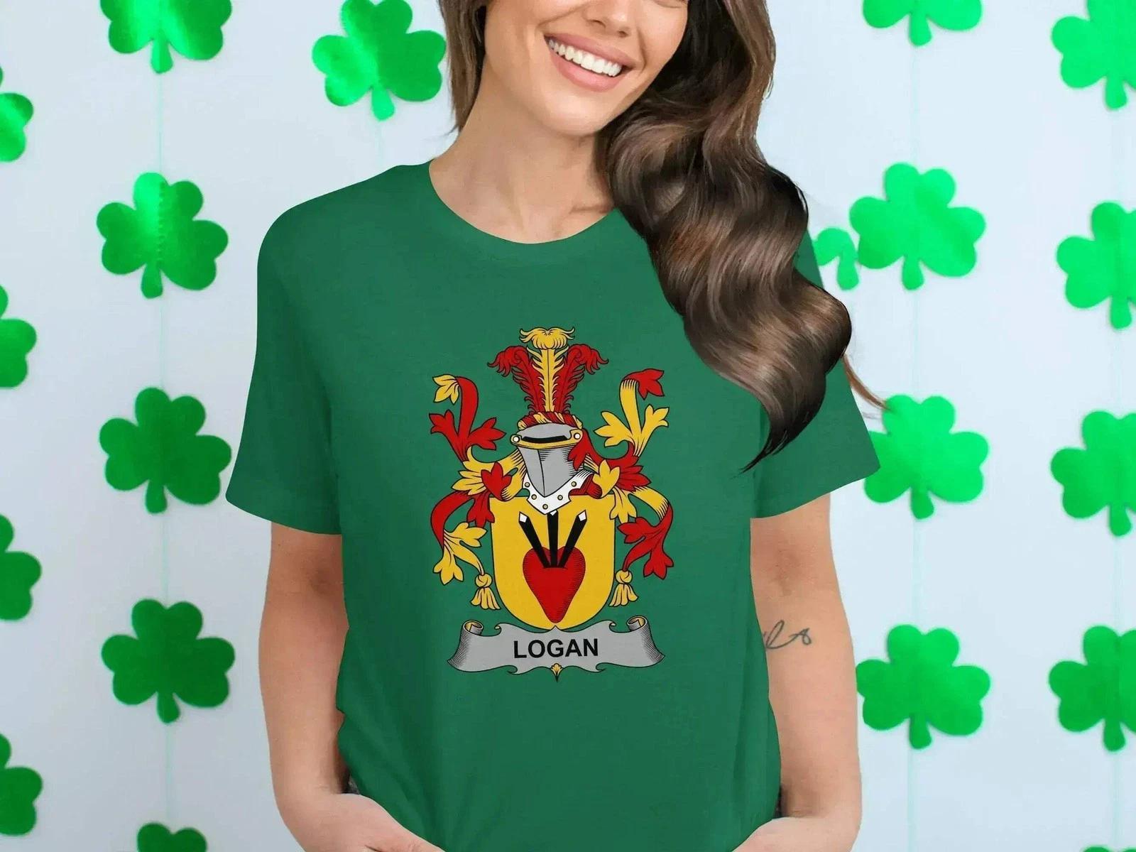 Logan Family Crest Emblem T-Shirt – Scottish Heritage 4XL