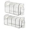 Clear Acrylics Bookends with Pen Cup Space Saving Desk Book Organizers 3-4 Compartments Book End Magazine Stand