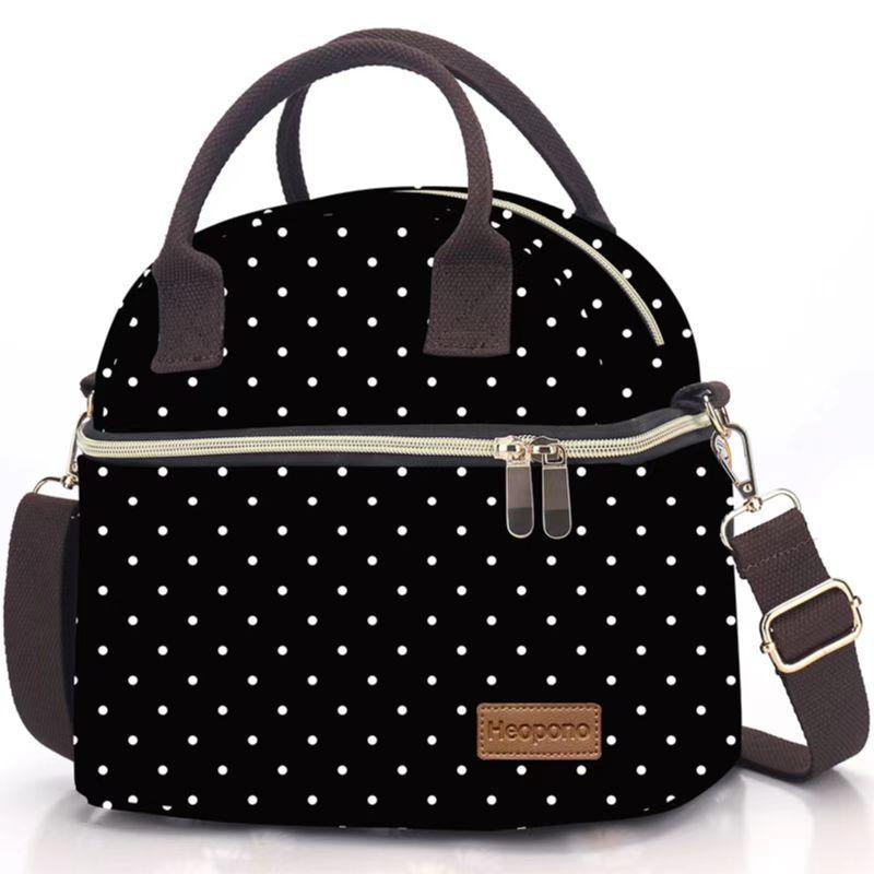 New Adult Portable Handheld Double-layer Insulated Lunch Bag for Work and School Lunch Bag