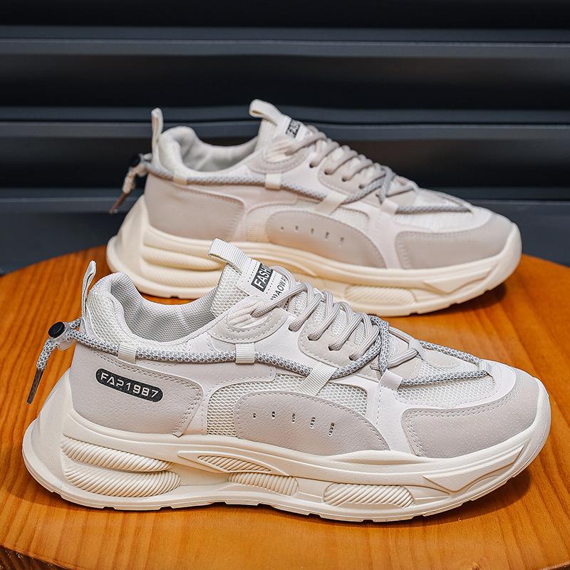 Summer men's shoes breathable new mesh sports shoes men's trend versatile heightening board shoes casual running dad shoes