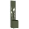 Garden Privacy Screen Canvas Olive Green 32 X 150 Cm