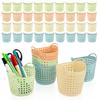 48 Pcs Storage Basket Large Capacity Desktop Pencil Basket PP Desktop Pencil Holder Makeup Brush Organizer Box for School Office