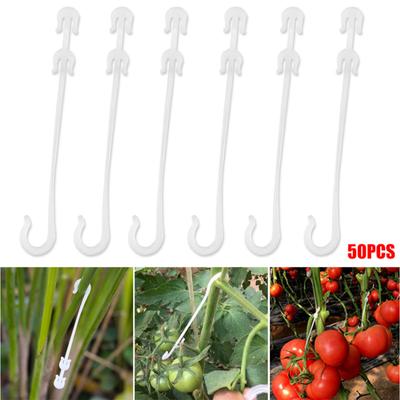 50 Stück J-förmige Frucht Kirschtomate Ohrhaken Garten Gemüsepflanze Traubenstütze Ranken Befestigungsclips Spalier Feste Schnalle Haken
