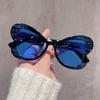 Men Women Gradient Color Sunglasses Butterfly Frame Sunglasses Travel Beach Party Photography Premium Sunglasses Latest