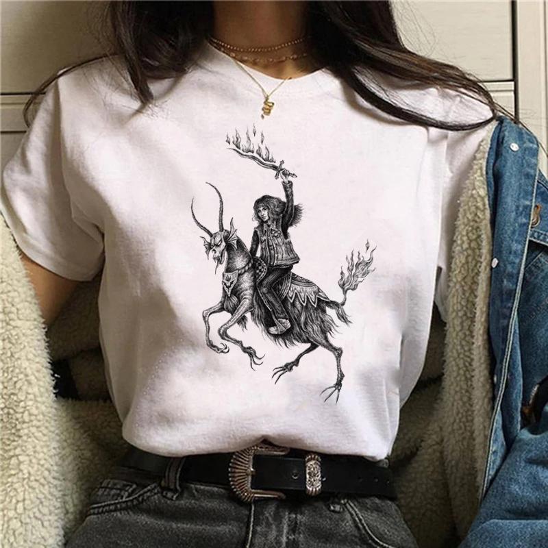 Retro Harajuku 2023 Damkläder Dam T-shirt Mönster T-shirt Damtopp Tecknad Rolig T-shirt Kortärmad Tecknad Prin