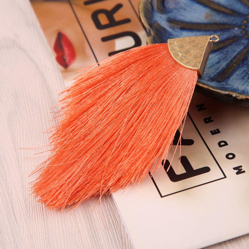 DIY Jewelry Accessories European and American Fashion Alloy Triangle Hat Tassel Tassel Earrings Pendant Bohemian Style Pendant
