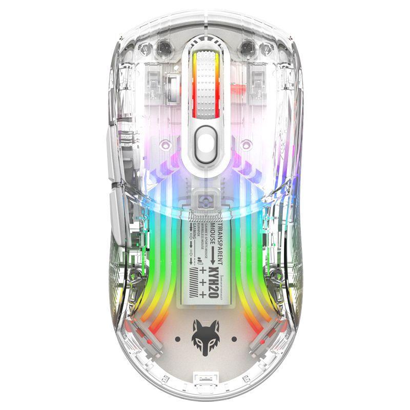XYH20 Light-emitting Wireless Bluetooth the Third Mock Examination Transparent RGB Mechanical Game Video Game Mute Mouse