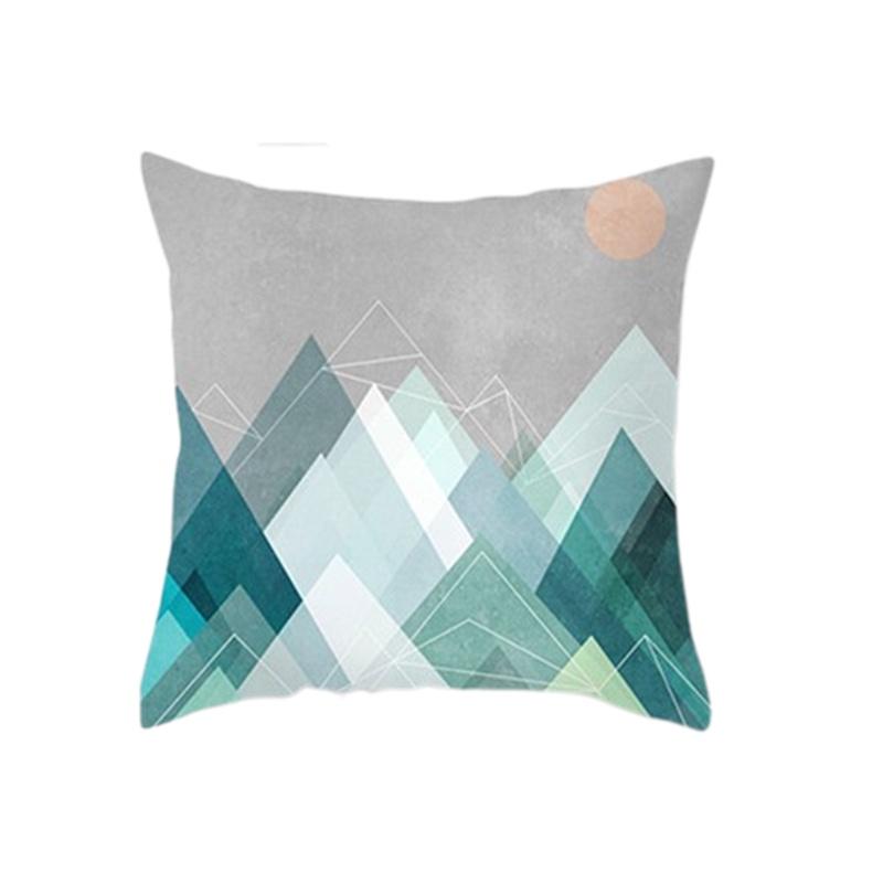 Geometric Pattern Simple Pillow Case Abstract Art Home Decoration Plush Fabric