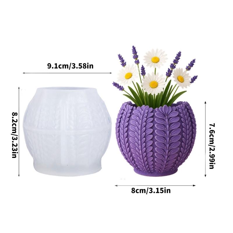 Soft Silicone Lavender Planter Mold With Easy Release For Handmade Resin Crafts Decorative Pots And Candle Containers