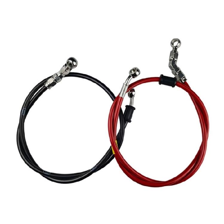 Motorcycle Braking System Steel Reinforced Brake Hose Flexible Rubber Cover High Pressure Resistance Easy Mount Design