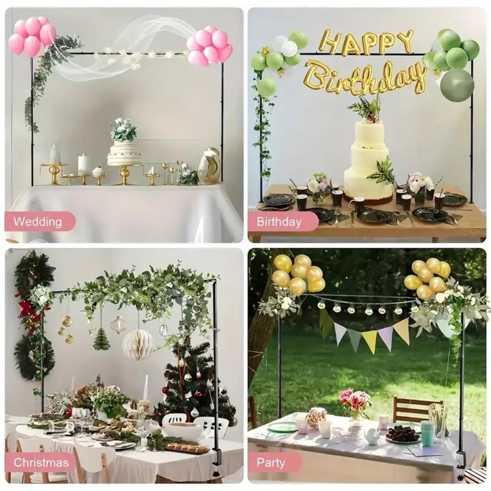 Sturdy Iron Pole Over The Table Rod Stand with Clamps Flower Arch Holder Wedding Party Decor