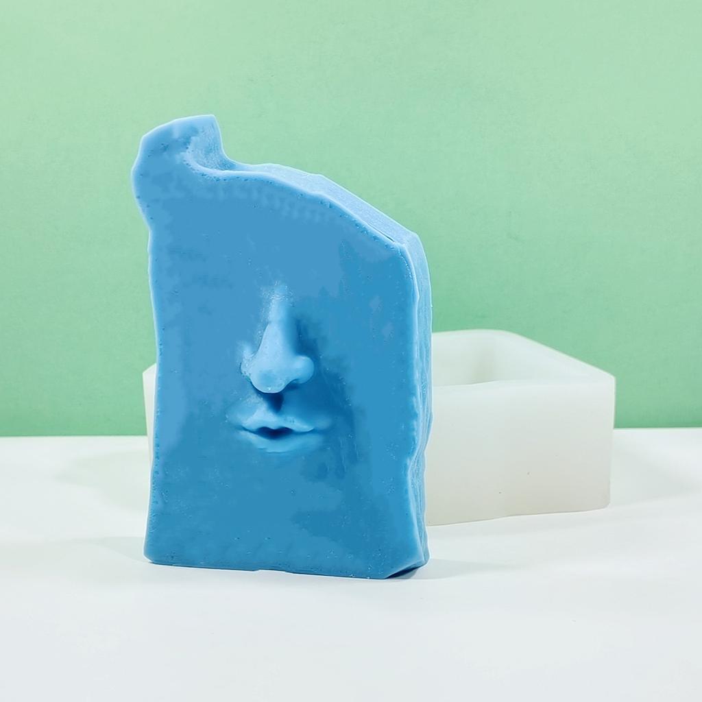 Menschliches Gesicht Skulptur Kerzenform zur Herstellung von Kerzen Gipsornamenten Heimdekorationen DIY Handwerk Statue Kerzenform