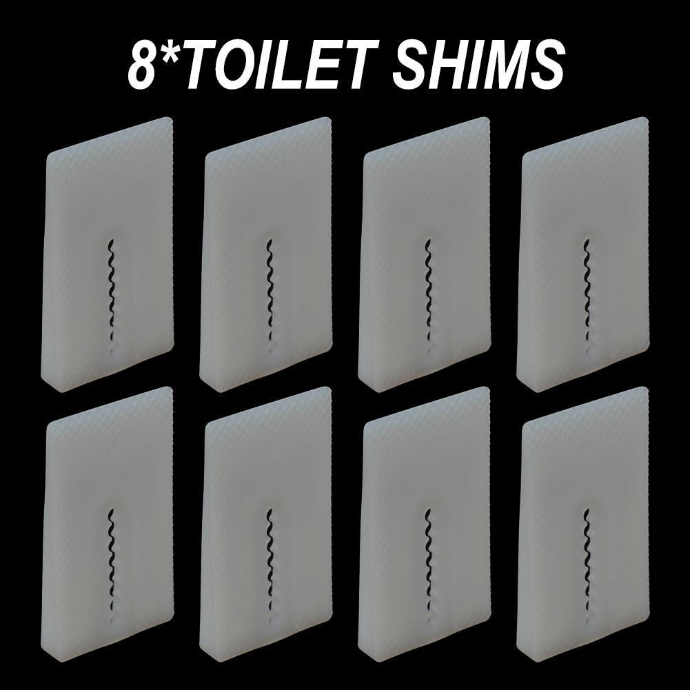 Set of 8 Toilet Leveling Shims Stackable Design for Stabilizing Toilets Cabinets and For Furniture with Easy Storage