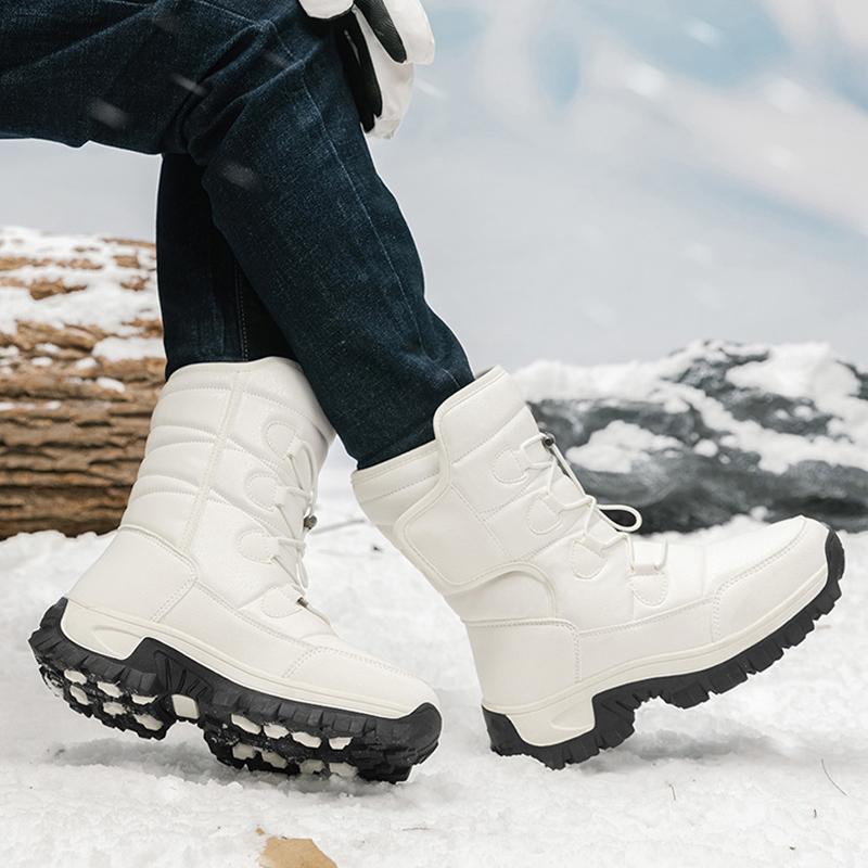 XG  NEW Winter Wool Lining Snow Boots Warm Hiking Shoes Men Anti Slip Outdoor Sport Shoes Men Warm Trekking Shoes Men