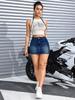 Minigonna in Denim Retro Distressed